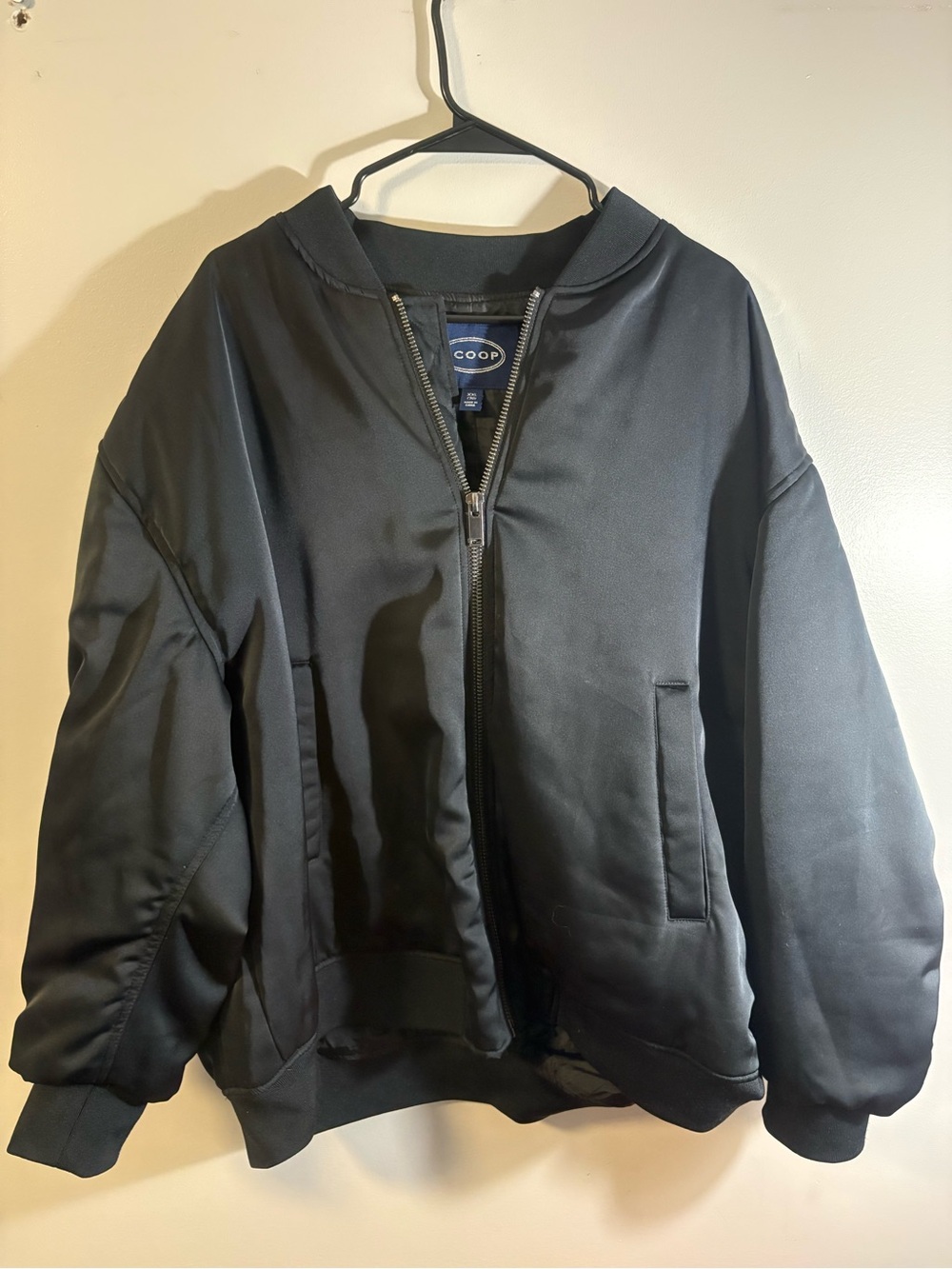 SCOOP Black Bomber Jacket - Classic Zip Front